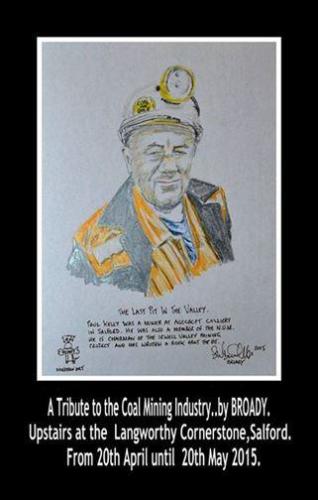 Drawing of Paul kelly by Broady from the Langworthy cornerstones